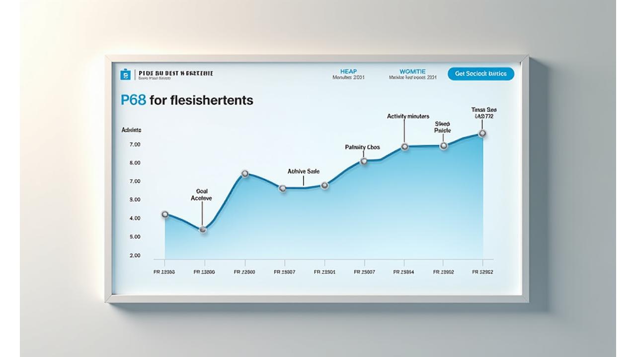 Customizable health progress dashboard showing goal achievement and trend lines